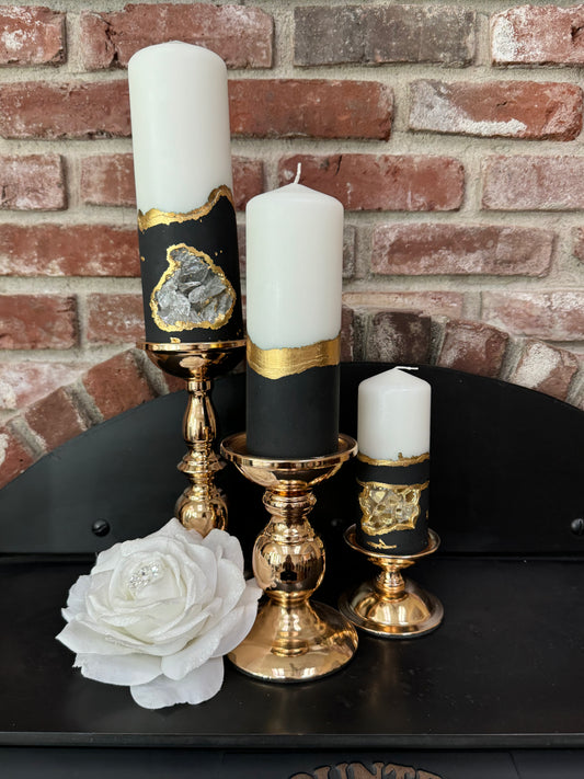 Trío de cristal negro