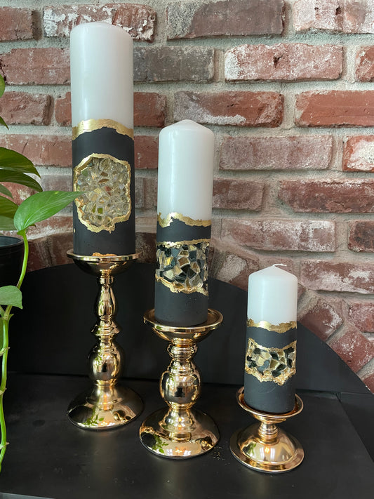 Trío de cristal negro